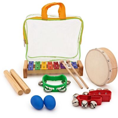 Drum & Jingle Ensemble de 6 Instruments à Percussion pour Enfants par Gear4music - Publicité Drum & Jingle Ensemble de 6 Instruments à Percussion pour Enfants par Gear4music - Publicité