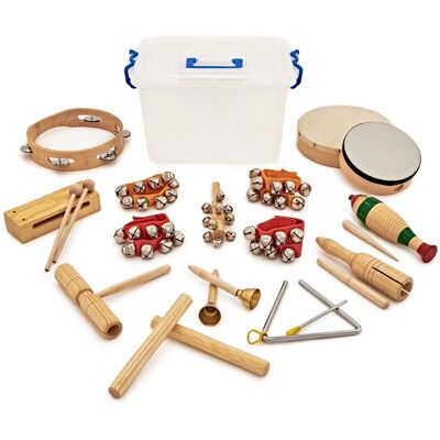 15pc KS2 Drum and Jingle Classroom Percussion Set by Gear4music - Publicité 15pc KS2 Drum and Jingle Classroom Percussion Set by Gear4music - Publicité