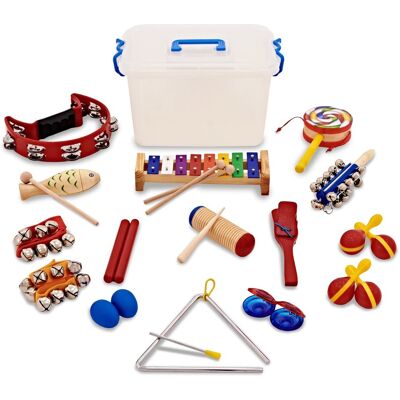 Rainbow KS1 Ensemble de 15 Percussions pour Salle de Classe par Gear4music - Publicité Rainbow KS1 Ensemble de 15 Percussions pour Salle de Classe par Gear4music - Publicité