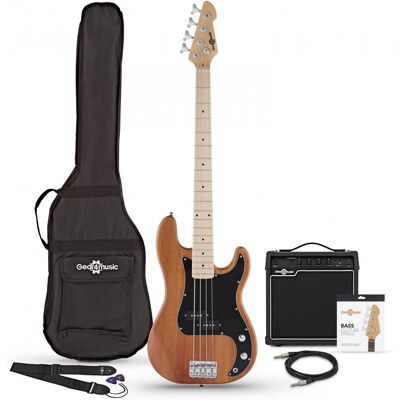 Pack avec Guitare Basse LA Select et Ampli 15 W par Gear4music Naturel - Publicité Pack avec Guitare Basse LA Select et Ampli 15 W par Gear4music Naturel - Publicité