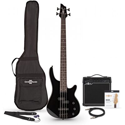 Gear4Music Pack Guitare Basse Harlem 4 + Ampli 15 W Noir - Publicité Gear4Music Pack Guitare Basse Harlem 4 + Ampli 15 W Noir - Publicité