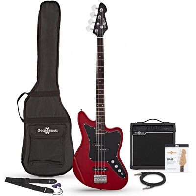 Gear4Music Basse Seattle + Pack Ampli 15 W Red Wine - Publicité Gear4Music Basse Seattle + Pack Ampli 15 W Red Wine - Publicité