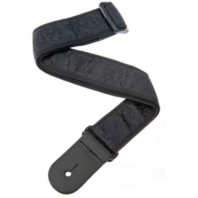 DAddario 50B01 Woven Guitar Strap Black Satin - Publicité DAddario 50B01 Woven Guitar Strap Black Satin - Publicité