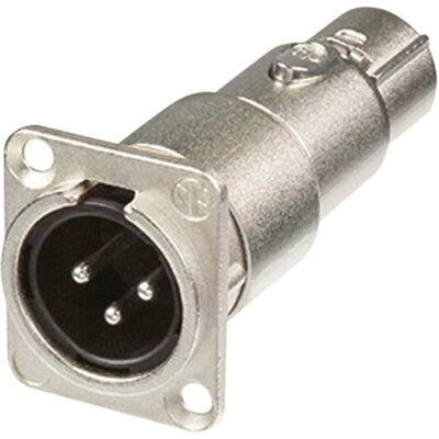 Neutrik NA3MDF 3-Pin Male XLR to 3-Pin Female XLR Panel-Mount Adaptor - Publicité Neutrik NA3MDF 3-Pin Male XLR to 3-Pin Female XLR Panel-Mount Adaptor - Publicité