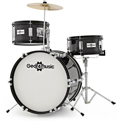 Kit de batterie Junior 3 Fûts par Gear4music Noir - Publicité Kit de batterie Junior 3 Fûts par Gear4music Noir - Publicité