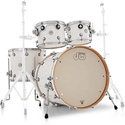 DW Drums DW Design Series 22 4pc Shell Pack White Gloss - Publicité DW Drums DW Design Series 22 4pc Shell Pack White Gloss - Publicité