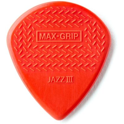 Dunlop Nylon Max Grip Jazz III Red 1.38mm 6 Pack - Publicité Dunlop Nylon Max Grip Jazz III Red 1.38mm 6 Pack - Publicité