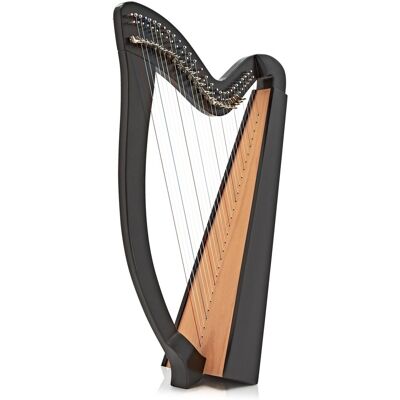 Harpe à 29 Cordes avec Leviers par Gear4music Noir - Publicité Harpe à 29 Cordes avec Leviers par Gear4music Noir - Publicité