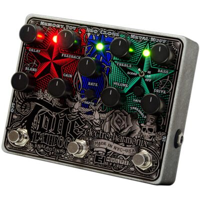 Electro Harmonix Tone Tattoo Analog Multi Effects Pedal - Publicité Electro Harmonix Tone Tattoo Analog Multi Effects Pedal - Publicité