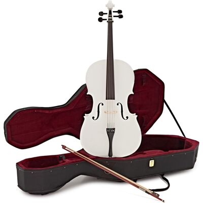 Violoncelle dÉtude de Taille Standard avec Étui par Gear4music Blanc - Publicité Violoncelle dÉtude de Taille Standard avec Étui par Gear4music Blanc - Publicité