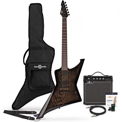 Gear4Music Pack Guitare Électrique Harlem Z + Ampli Noir - Publicité Gear4Music Pack Guitare Électrique Harlem Z + Ampli Noir - Publicité