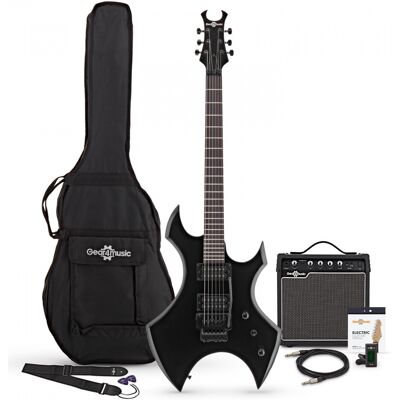 Gear4Music Pack Guitare Électrique Harlem X + Ampli 15 W Noir - Publicité Gear4Music Pack Guitare Électrique Harlem X + Ampli 15 W Noir - Publicité