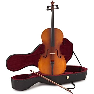 Violoncelle dÉtude de Taille Standard avec Étui par Gear4music Finition Antique Fade - Publicité Violoncelle dÉtude de Taille Standard avec Étui par Gear4music Finition Antique Fade - Publicité
