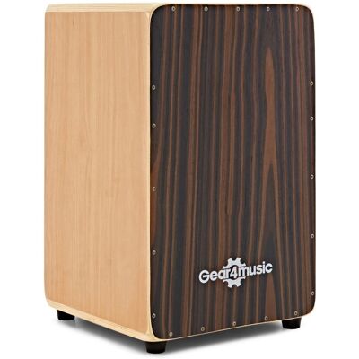Cajon par Gear4music Ébène - Publicité Cajon par Gear4music Ébène - Publicité