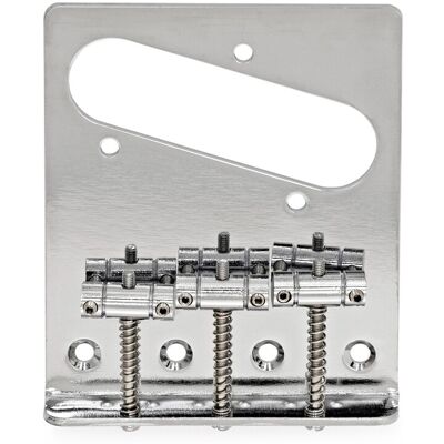 Gear4Music Guitarworks chevalet de guitare 3 pontets chrome - Publicité Gear4Music Guitarworks chevalet de guitare 3 pontets chrome - Publicité