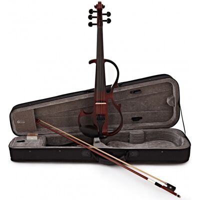 Violon Électrique à 5 Cordes par Gear4music Trans Red - Publicité Violon Électrique à 5 Cordes par Gear4music Trans Red - Publicité
