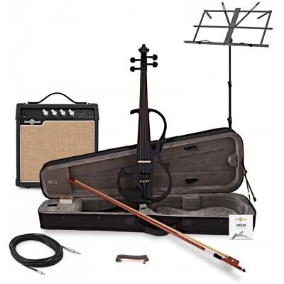Violon Électrique par Gear4music Navy Blue avec Pack Ampli - Publicité Violon Électrique par Gear4music Navy Blue avec Pack Ampli - Publicité