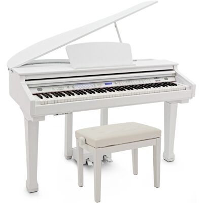 GDP-100 Piano à Queue Numérique avec Siège par Gear4music Gloss White - Publicité GDP-100 Piano à Queue Numérique avec Siège par Gear4music Gloss White - Publicité