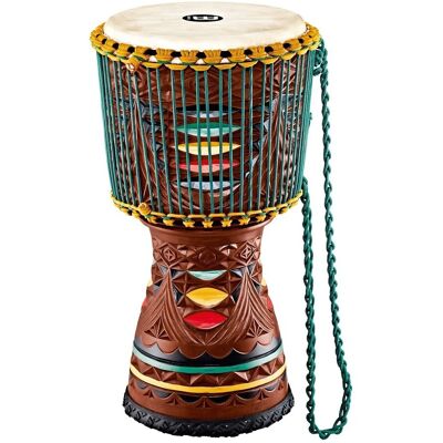 Meinl Artisan Series 12 Tongo Carved Djembe Coloured Carving - Publicité Meinl Artisan Series 12 Tongo Carved Djembe Coloured Carving - Publicité