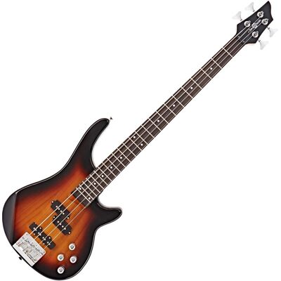 Guitare Basse Chicago par Gear4music Sunburst - Publicité Guitare Basse Chicago par Gear4music Sunburst - Publicité