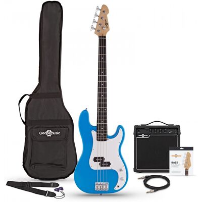Gear4Music Pack avec Guitare Basse LA et Ampli 15 W Bleu - Publicité Gear4Music Pack avec Guitare Basse LA et Ampli 15 W Bleu - Publicité