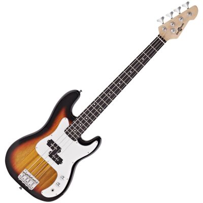 Guitare Basse LA 3/4 par Gear4music Sunburst - Publicité Guitare Basse LA 3/4 par Gear4music Sunburst - Publicité