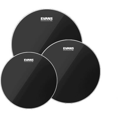 Evans Black Chrome Fusion Tom Pack 10 12 14 Heads - Publicité Evans Black Chrome Fusion Tom Pack 10 12 14 Heads - Publicité
