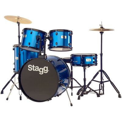 Stagg 5pc 22 Drum Kit Blue - Publicité Stagg 5pc 22 Drum Kit Blue - Publicité