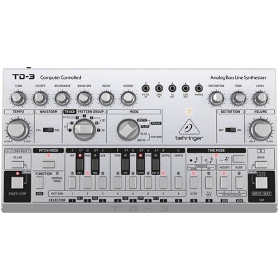 Behringer TD-3-SR Analog Bass Line Synthesizer Silver - Publicité Behringer TD-3-SR Analog Bass Line Synthesizer Silver - Publicité