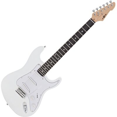 Guitare Électrique LA par Gear4music White - Publicité Guitare Électrique LA par Gear4music White - Publicité
