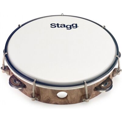 Stagg 8" Tambourine Wood Finish - Publicité Stagg 8" Tambourine Wood Finish - Publicité
