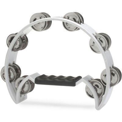 Stagg Cutaway Tambourine 16 Jingles White - Publicité Stagg Cutaway Tambourine 16 Jingles White - Publicité