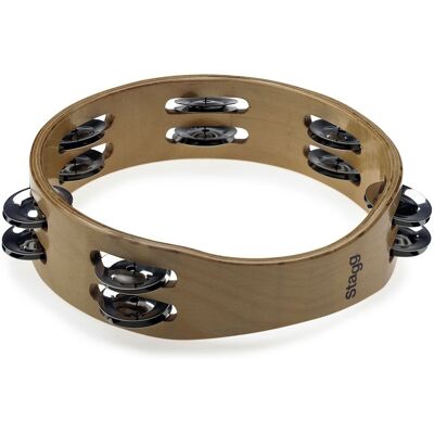 Stagg 10 Headless Wooden Tambourine Two Rows - Publicité Stagg 10 Headless Wooden Tambourine Two Rows - Publicité