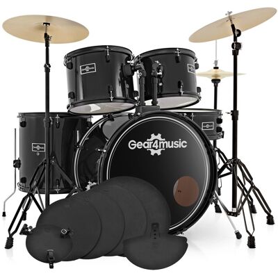 Gear4Music Pack de Pratique avec Batterie de Taille Standard pour Débutants BDK-1plus Noir - Publicité Gear4Music Pack de Pratique avec Batterie de Taille Standard pour Débutants BDK-1plus Noir - Publicité