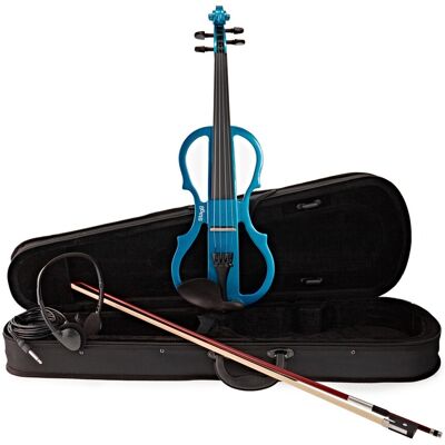 Stagg Shaped Electric Violin Outfit Metallic Blue - Publicité Stagg Shaped Electric Violin Outfit Metallic Blue - Publicité