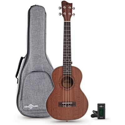 Pack Ukulélé Ténor en Sapelli par Gear4music - Publicité Pack Ukulélé Ténor en Sapelli par Gear4music - Publicité
