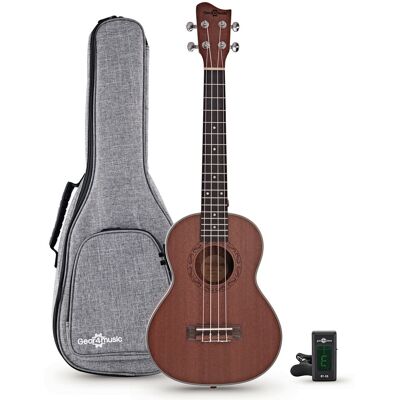Pack Ukulélé Électro-Acoustique Ténor en Sapelli par Gear4music - Publicité Pack Ukulélé Électro-Acoustique Ténor en Sapelli par Gear4music - Publicité