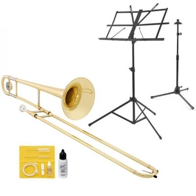 Trombone dÉtude Ténor en Si bémol + Pack Débutant par Gear4music - Publicité Trombone dÉtude Ténor en Si bémol + Pack Débutant par Gear4music - Publicité