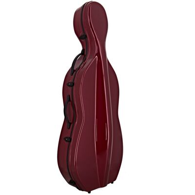 Hidersine Fibreglass Cello Case Wine Red - Publicité Hidersine Fibreglass Cello Case Wine Red - Publicité
