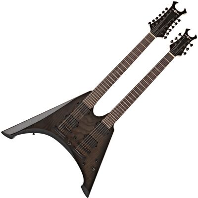 Guitare Électrique Harlem V Double-Manche par Gear4music Noir - Publicité Guitare Électrique Harlem V Double-Manche par Gear4music Noir - Publicité