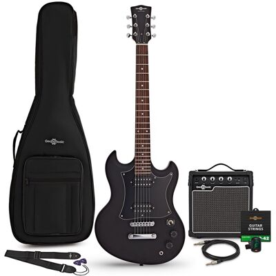 Gear4Music Guitare Électrique Brooklyn + Ampli 10 W & Pack Accessoires Noir - Publicité Gear4Music Guitare Électrique Brooklyn + Ampli 10 W & Pack Accessoires Noir - Publicité
