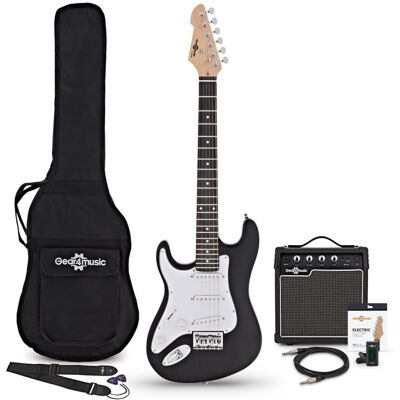 Gear4Music Guitare Électrique LA 3/4 Gaucher Noire Ampli Guitare de 10 W & Pack dAccessoires - Publicité Gear4Music Guitare Électrique LA 3/4 Gaucher Noire Ampli Guitare de 10 W & Pack dAccessoires - Publicité