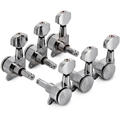 Gear4Music Guitarworks Locking Machine Heads 3-a-Side Chrome - Publicité Gear4Music Guitarworks Locking Machine Heads 3-a-Side Chrome - Publicité