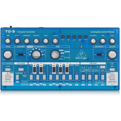 Behringer TD-3 Synthétiseur de Basse Analogique Transparent Blue - Publicité Behringer TD-3 Synthétiseur de Basse Analogique Transparent Blue - Publicité