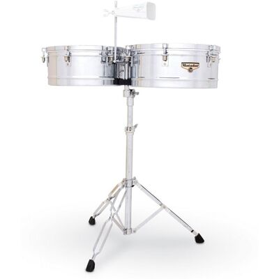 Latin Percussion LP 14" x 15" Matador Timbales Chrome - Publicité Latin Percussion LP 14" x 15" Matador Timbales Chrome - Publicité