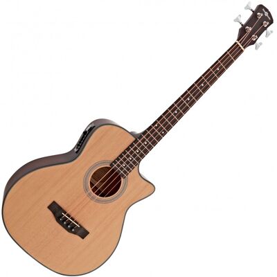 Guitare Basse Électro-Acoustique par Gear4music Natural - Publicité Guitare Basse Électro-Acoustique par Gear4music Natural - Publicité