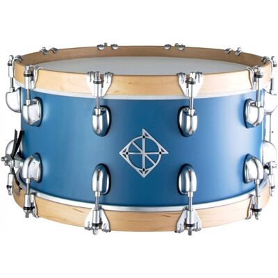 Dixon Drums 14 x 6.5 Cornerstone Satin Peacock Blue w/Maple Hoops - Publicité Dixon Drums 14 x 6.5 Cornerstone Satin Peacock Blue w/Maple Hoops - Publicité