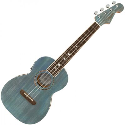 Fender Dhani Harrison Ukulele WN Turquoise - Publicité Fender Dhani Harrison Ukulele WN Turquoise - Publicité