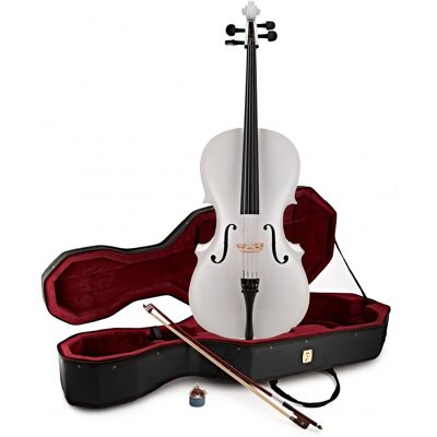 Violoncelle dÉtude Taille 1/2 avec Étui par Gear4music Blanc - Publicité Violoncelle dÉtude Taille 1/2 avec Étui par Gear4music Blanc - Publicité