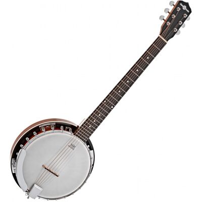Banjo Guitare à 6 Cordes par Gear4music - Publicité Banjo Guitare à 6 Cordes par Gear4music - Publicité